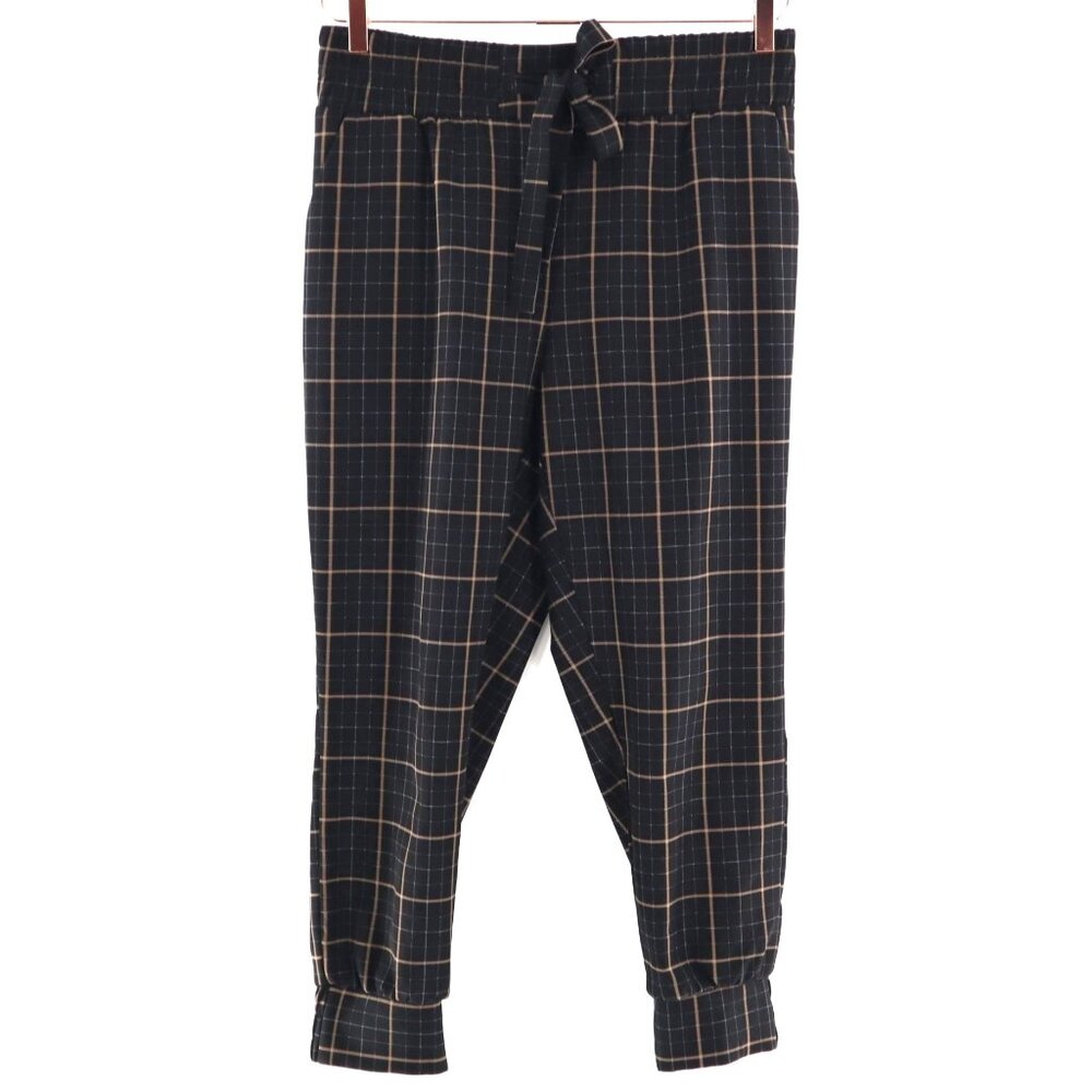 One By Chapter‎ One Jogger Pants Womens L Black Academia Preppy Casual Relaxed